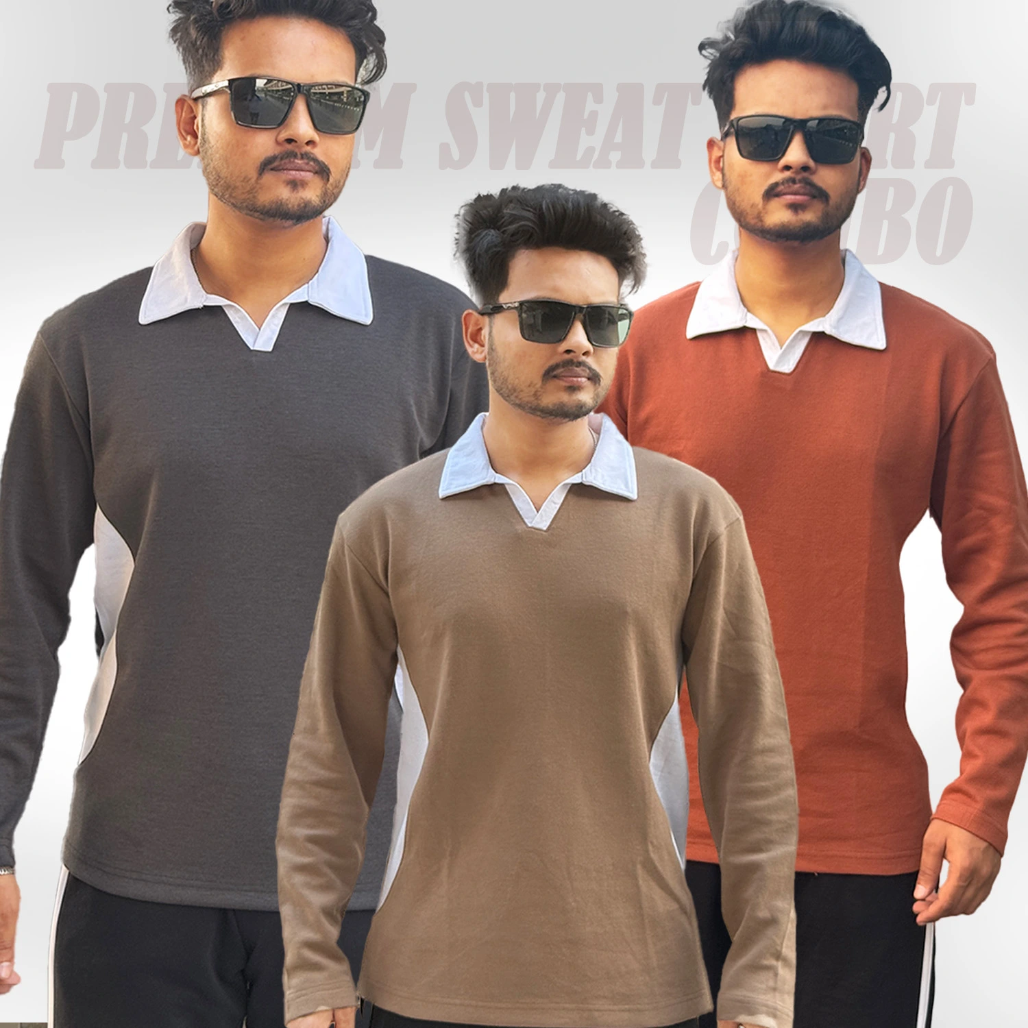MX-136 Max Premium Sweat Shirt-Brown,Anther & Coffe