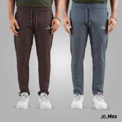 MX-102 Max Premium Trouser For Men-Anther & Coffe