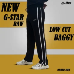 MX-109 Premium Baggy Striped Trouser-Black