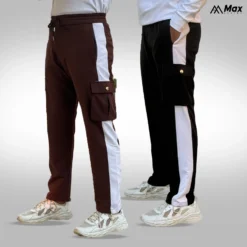MX-107 Max premium Cargo Trouser-Black & Coffe