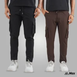 MX-101 Max premium Cargo Trouser-Black & Coffe