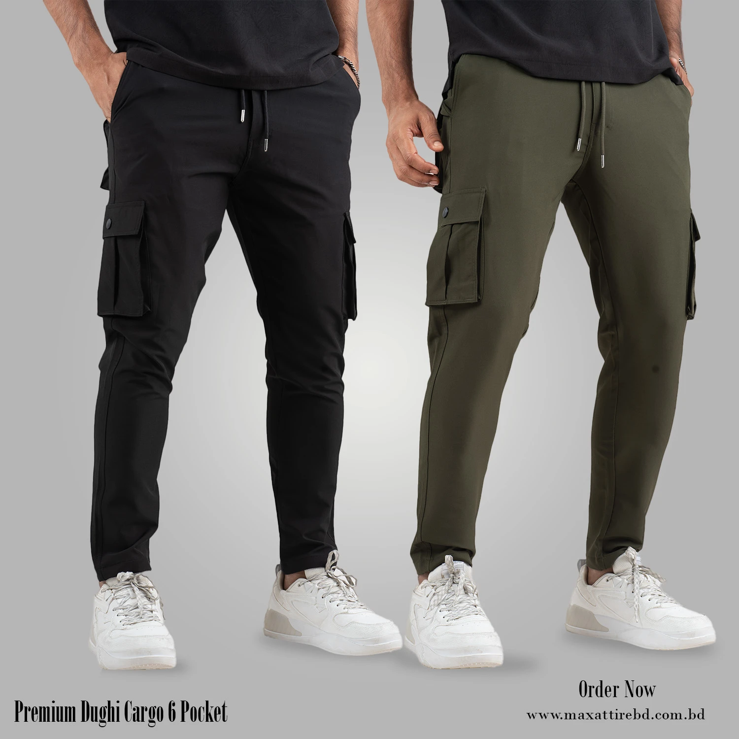 MX-101 Max premium Cargo Trouser-Olive & Black