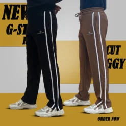 MX-109 Premium Baggy Striped Trouser-Black & Brown