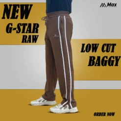 MX-109 Premium Baggy Striped Trouser-Brown