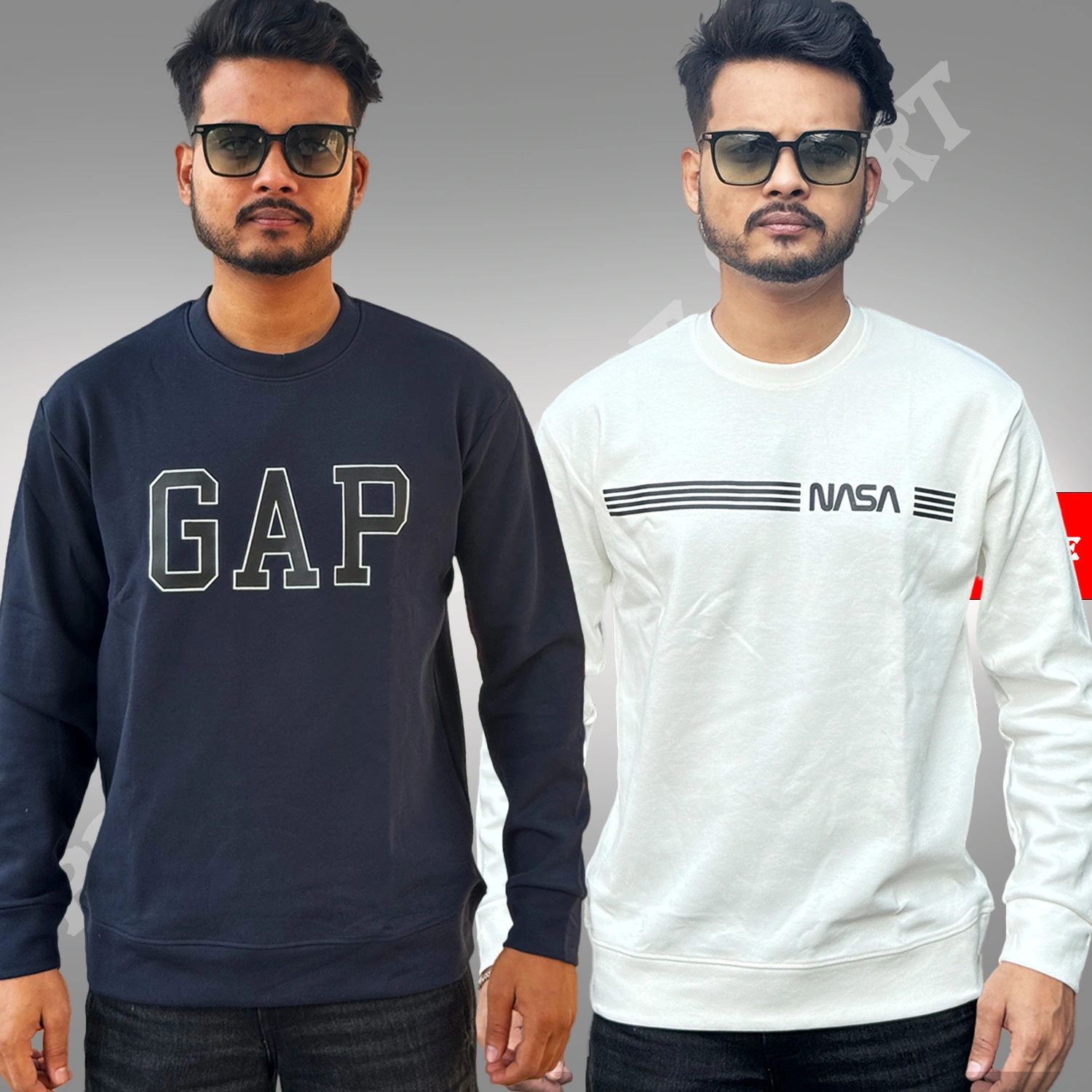 MX-137 Max Premium Sweat Shirt Combo-Navy White