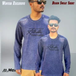 MX-135 Premium Danim Sweat Shirt-Navy Blue Combo