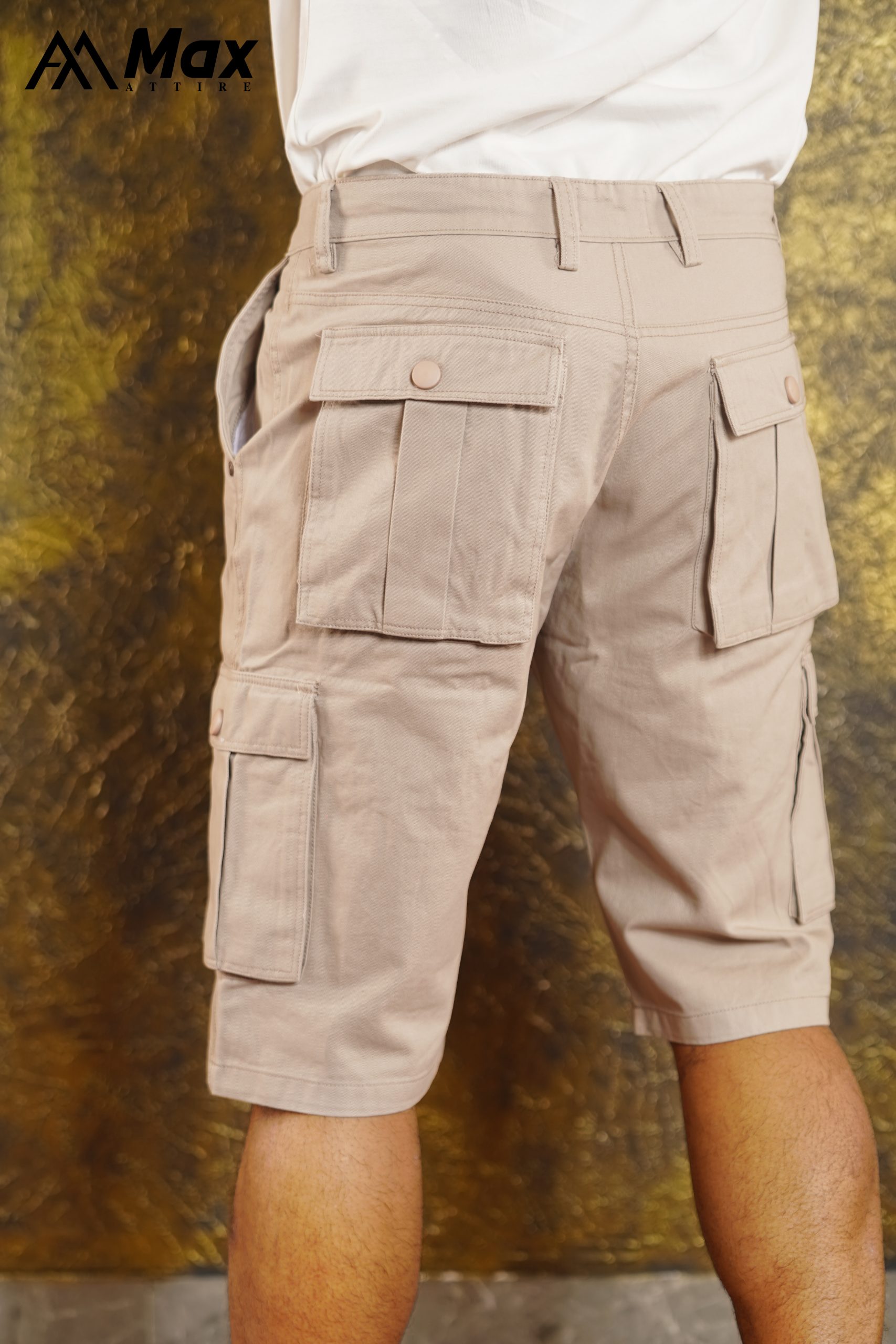 MX-106 Max Premium Shorts For Men-Light Khaki - Image 3