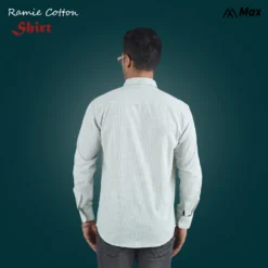 Alternative view of MX-133 Premium Shirt for Men-Green Striped