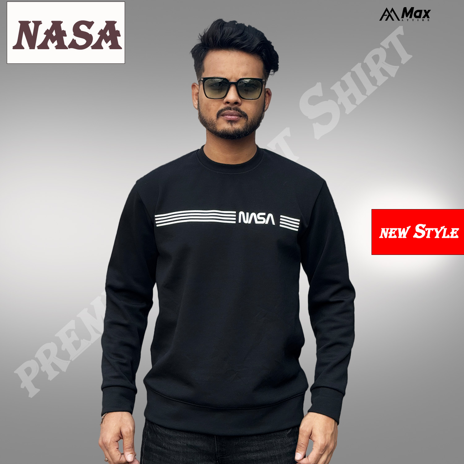MX-137 Max Premium Sweat Shirt-Black