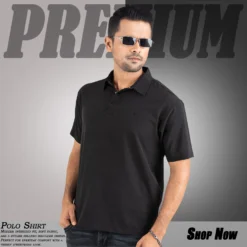 MX-132 Mens Polo Shirt-Black