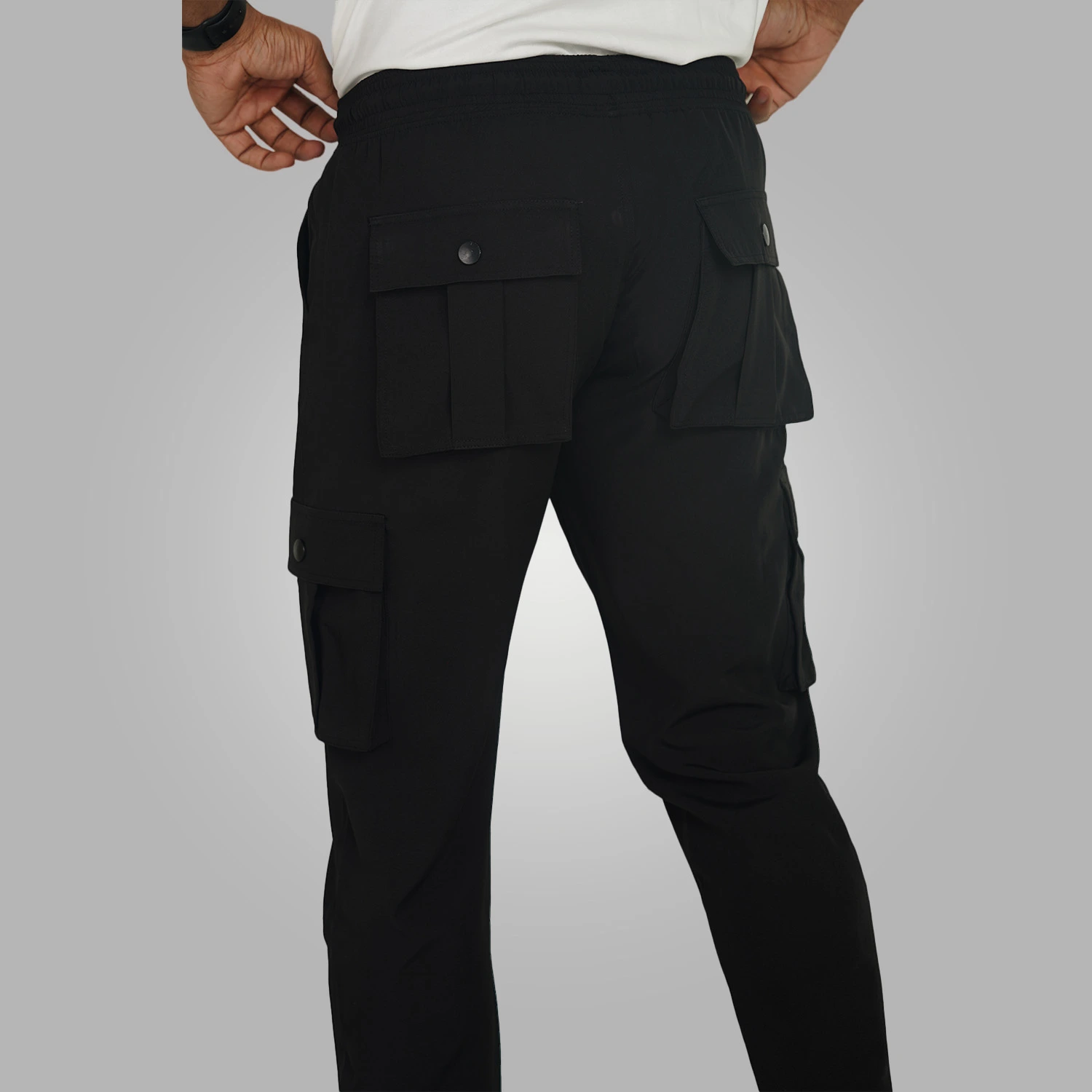 MX-103 Mens Cargo Trouser-Black & Anther - Image 2