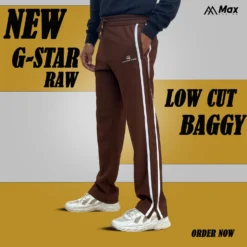 MX-109 Premium Baggy Striped Trouser-Coffe