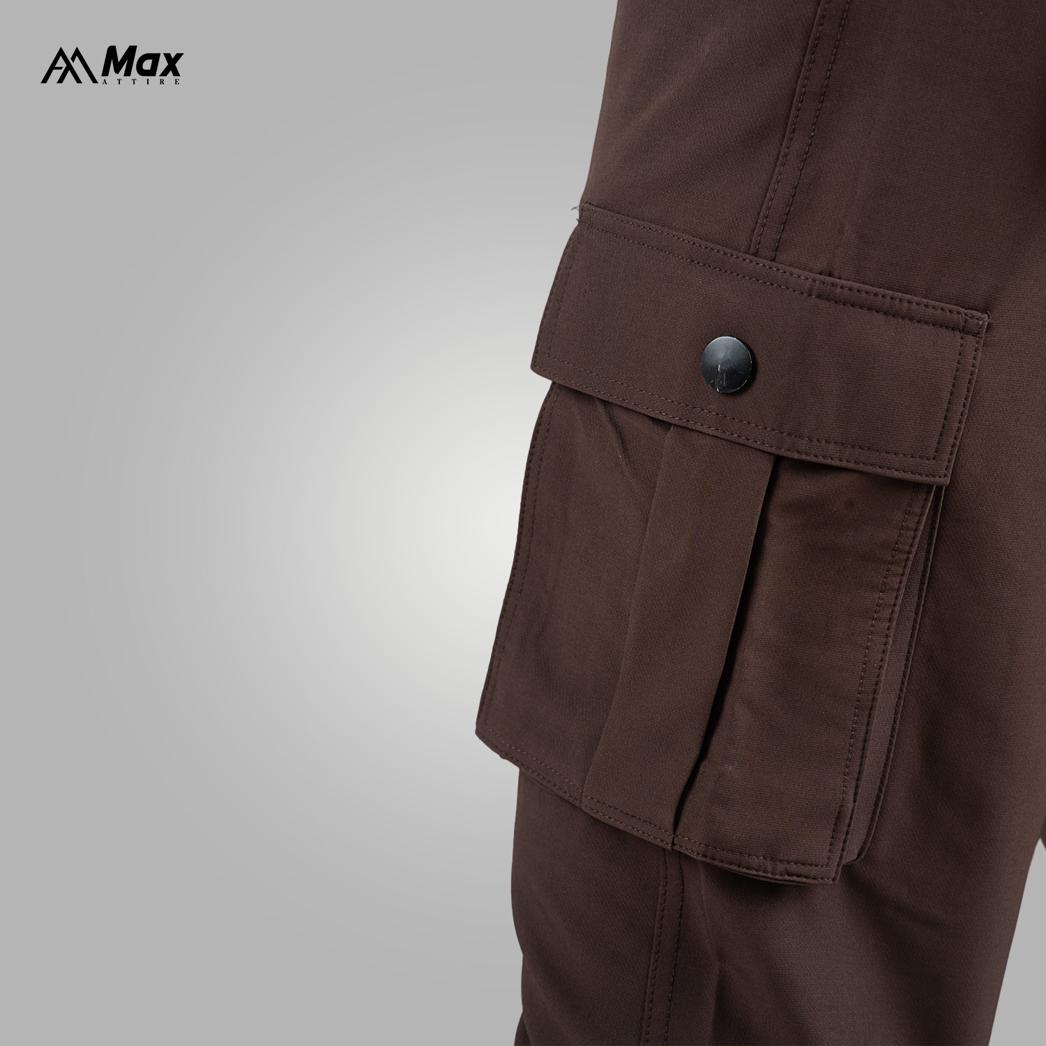 MX-101 Max premium Cargo Trouser-Black & Coffe - Image 2
