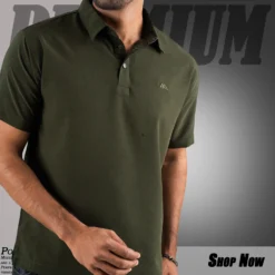 Alternative view of MX-132 Mens Polo Shirt-Black,Maroon,Olive