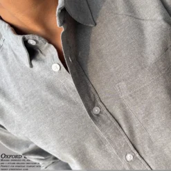 Alternative view of MX-133 Premium Oxford Shirt-Ash