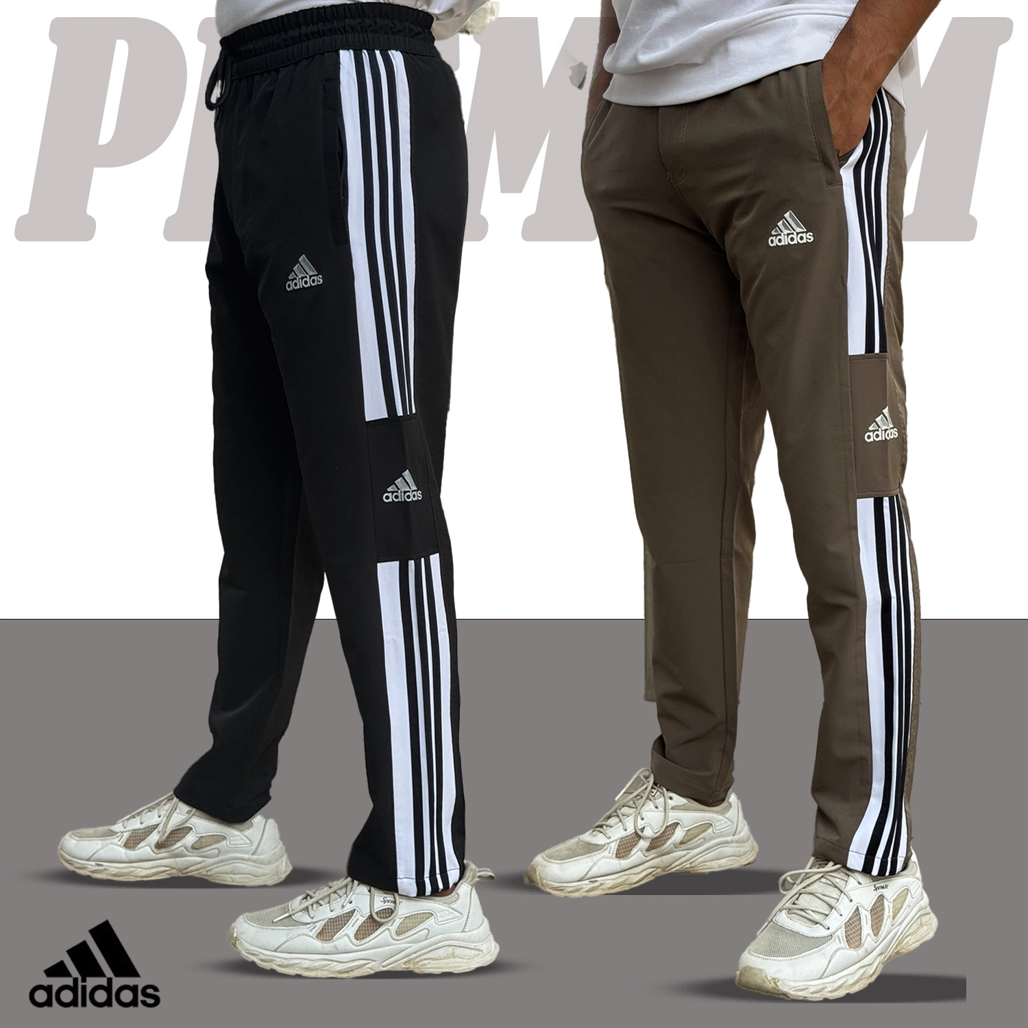 MX-111 Premium Adidas Trouser-Black & Olive