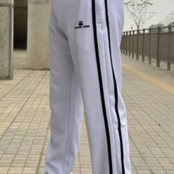 MX-109 Premium Baggy Striped Trouser-White