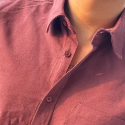 Alternative view of MX-133 Premium Oxford Shirt-Maroon