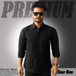 MX-133 Premium Oxford Shirt-Black